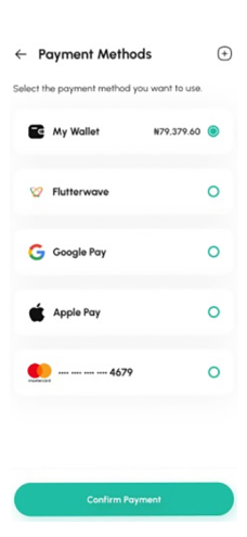 Payment methods — DailyMart screen